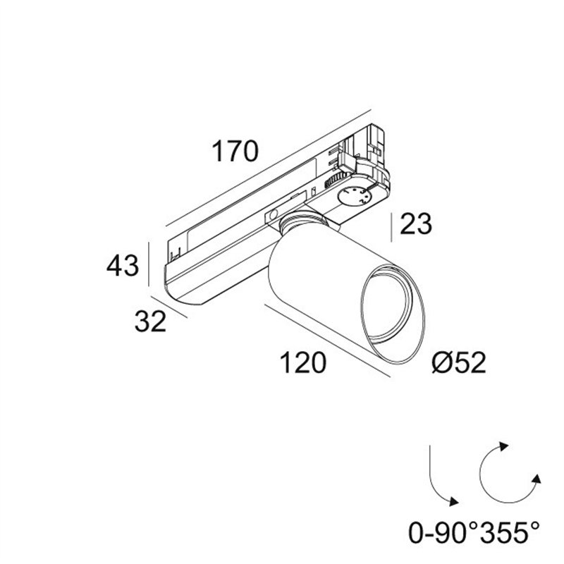 Delta Light SPY 52 WALLWASH Plafonnier