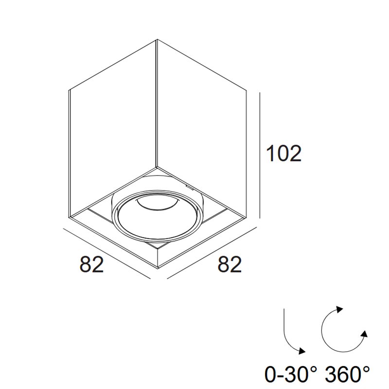 Delta Light Minigrid 67 On 145 ceiling lamp