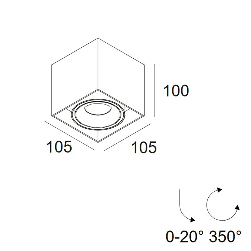Delta Light Minigrid On 150 DIM8 Ceiling lamp