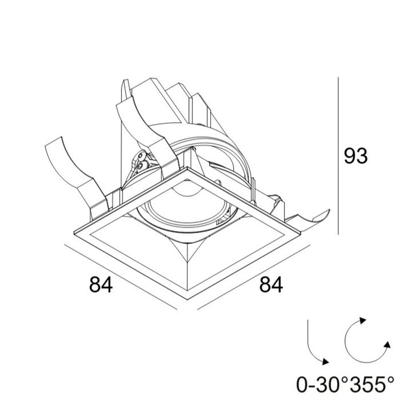 Delta Light ENTERO SQ-S HE Plafondlamp