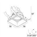 Delta Light ENTERO SQ-S TRIMLESS HE Plafondlamp