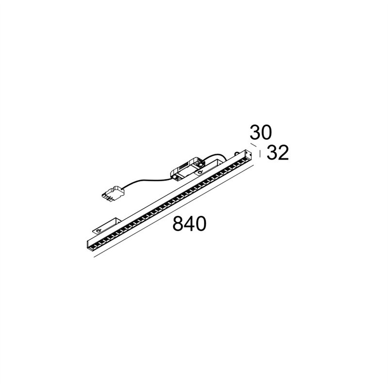 Delta Light D-LINER 30 INF LOC1 838 DIM5 Plafonnier