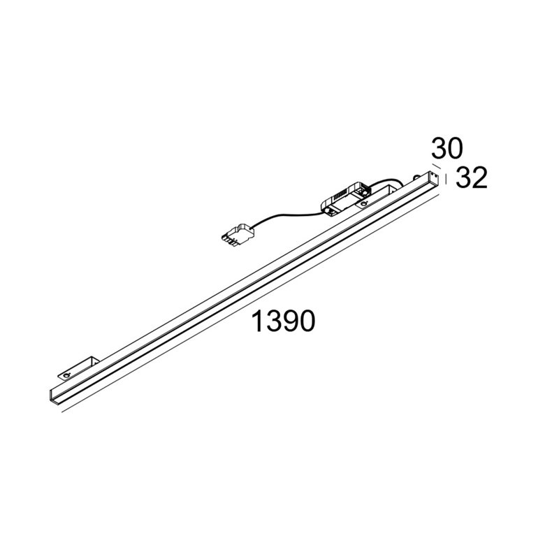 Delta Light D-LINER 30 SBL LOC1 1390 DIM5 Deckenlampe