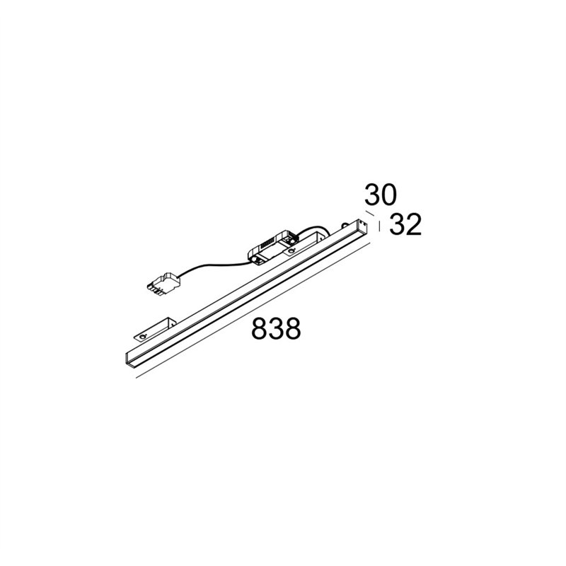 Delta Light D-LINER 30 SBL LOC2 838 DIM5 Plafondlamp
