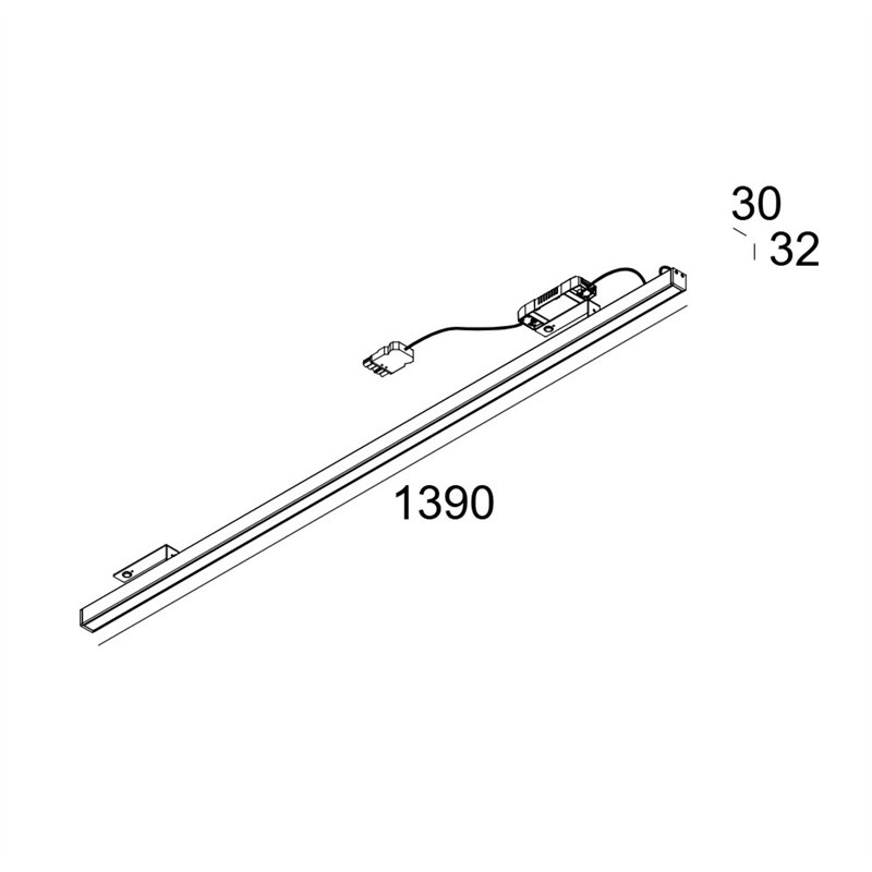 Delta Light D-LINER 30 SBL LOC2 1390 DIM5 Ceiling lamp