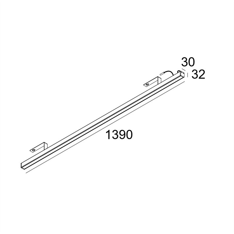 Delta Light D-LINER 30 SBL LOC3 1390 RD Plafonnier