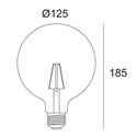 Delta Light LED FILAMENT GL125 E27 6W 2700K