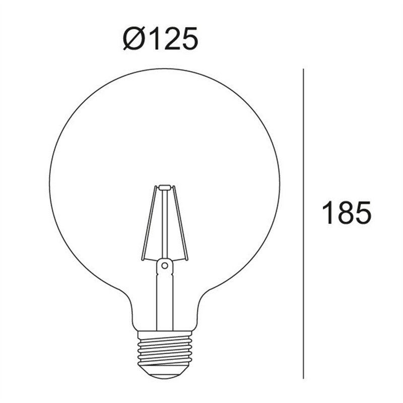 Delta Light LED FILAMENT GL125 E27 6W 2700K