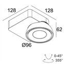 Delta Light TWEETER M ON 1 DIM8 Plafondlamp / Wandlamp