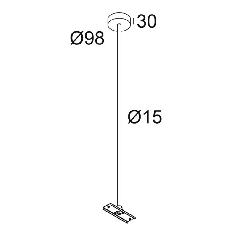 Delta Light CENTRAL ROD SUSPENSION SUPERNOVA FLAT 1m Lampe suspendue