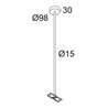 Delta Light CENTRAL ROD SUSPENSION SUPERNOVA FLAT 1m Lampe suspendue