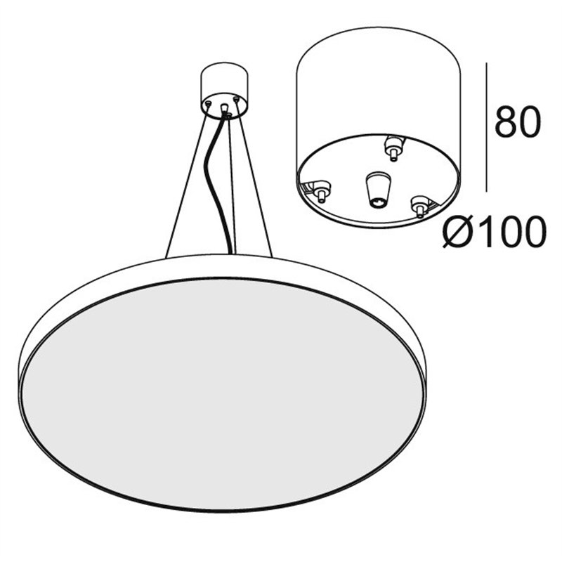 Delta Light CENTRAL SUSPENSION SUPERNOVA FLAT 3m Hanglamp