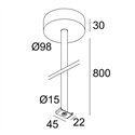 Delta Light Slm - Rod Suspension 0,8M + Connection