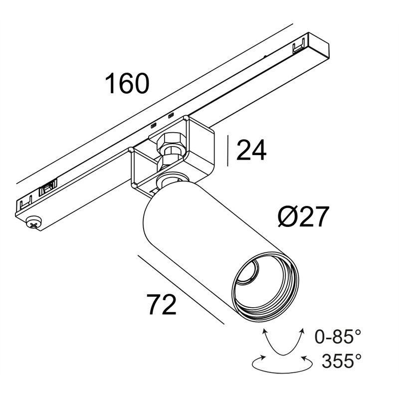 Delta Light SPL14 - SPY 27 DIM5 Éclairage sur rail