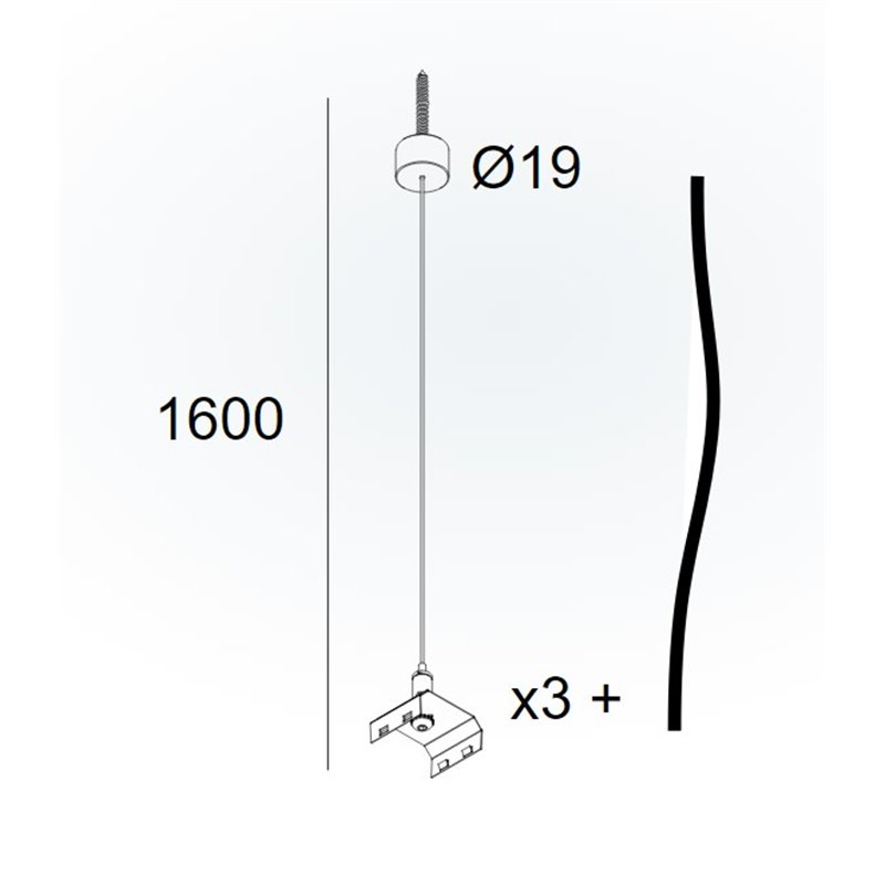 Delta Light Inf40 Sq 320/360 - Suspension Set 1,6M