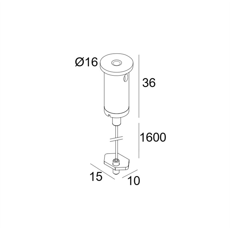 Delta Light Mikaline - Cable Suspension Single 1,6M