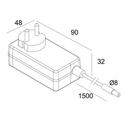 Delta Light Power Adapter 48V-Dc / 60W Plug-In