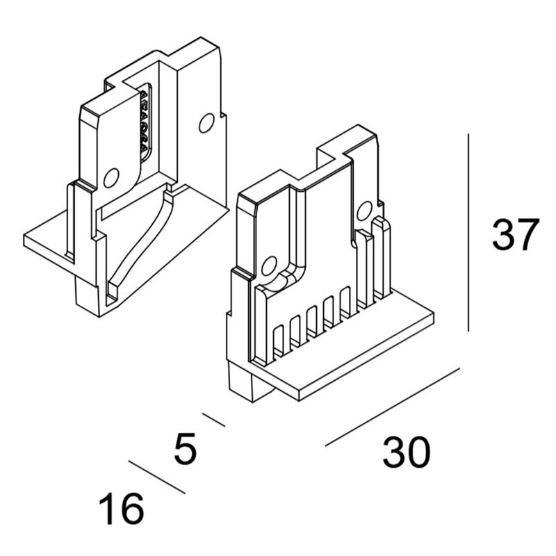 Delta Light DTC-LEDLINE END CAP SET B
