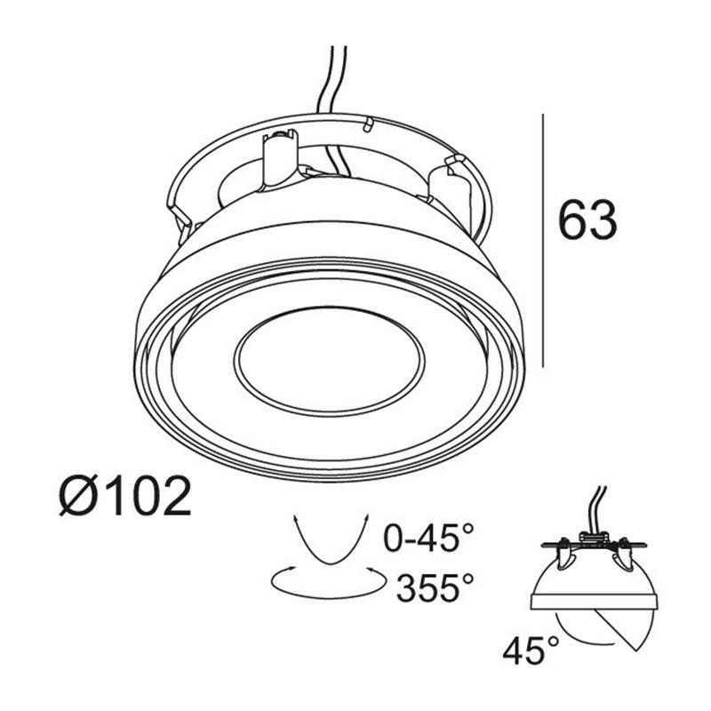 Delta Light TWEETER M TRIMLESS Spot encastré