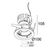 Delta Light iMAX II ROUND ADJUSTABLE LP Spot encastré
