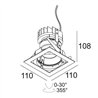 Delta Light iMAX II SQUARE ADJUSTABLE LP Spot encastré