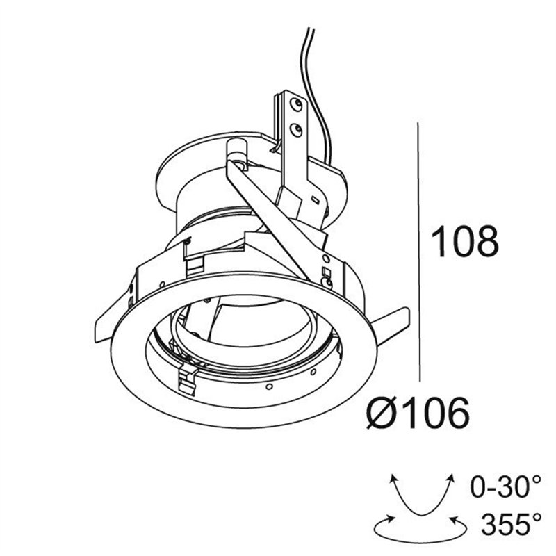 Delta Light iMAX II ROUND ADJUSTABLE CL6 Spot encastré