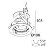Delta Light iMAX II ROUND ADJUSTABLE CL6 Spot encastré