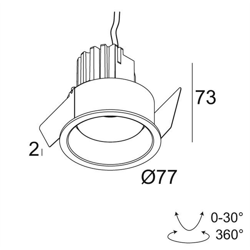 Delta Light MINI DEEP RINGO II OK Spot encastré