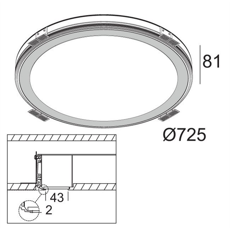 Delta Light SUPER-OH! 70 SBL TRIMLESS DIM1 Spot encastré