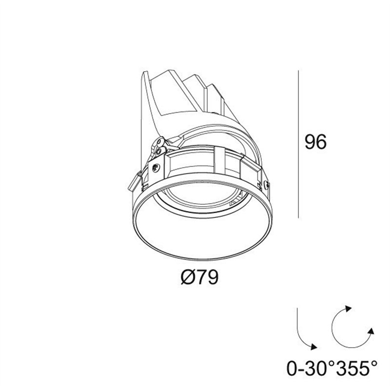 Delta Light ENTERO RD-S TRIMLESS TW Spot encastré