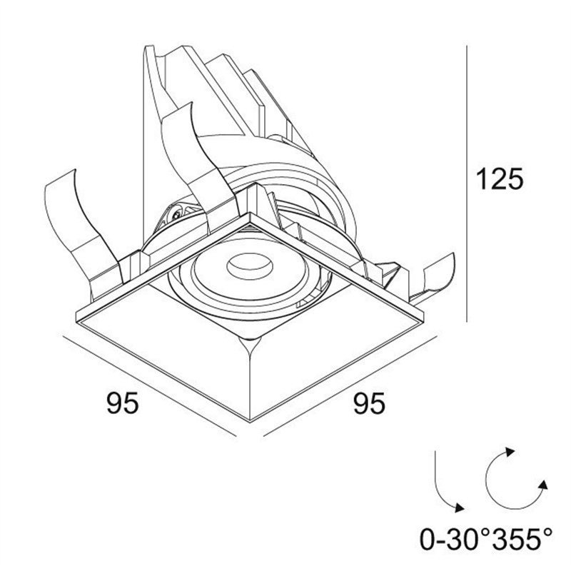Delta Light ENTERO SQ-M TRIMLESS Inbouwspot