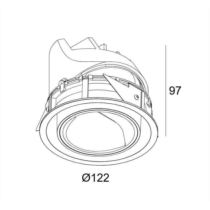 Delta Light Entero Rd-L Wallwash recessed spot