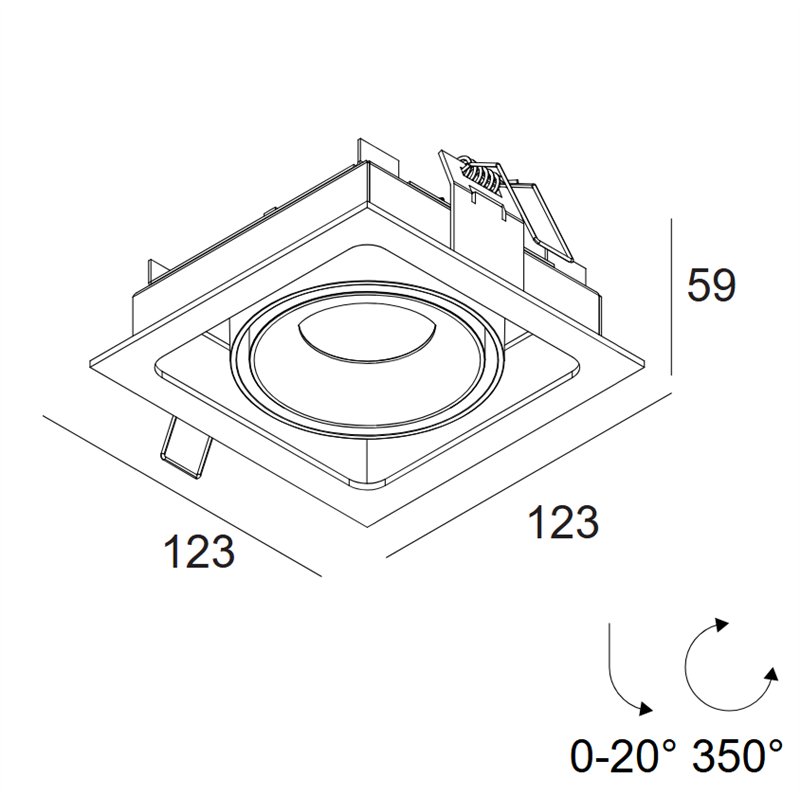 Delta Light Minigrid In 1 Soft recessed spot