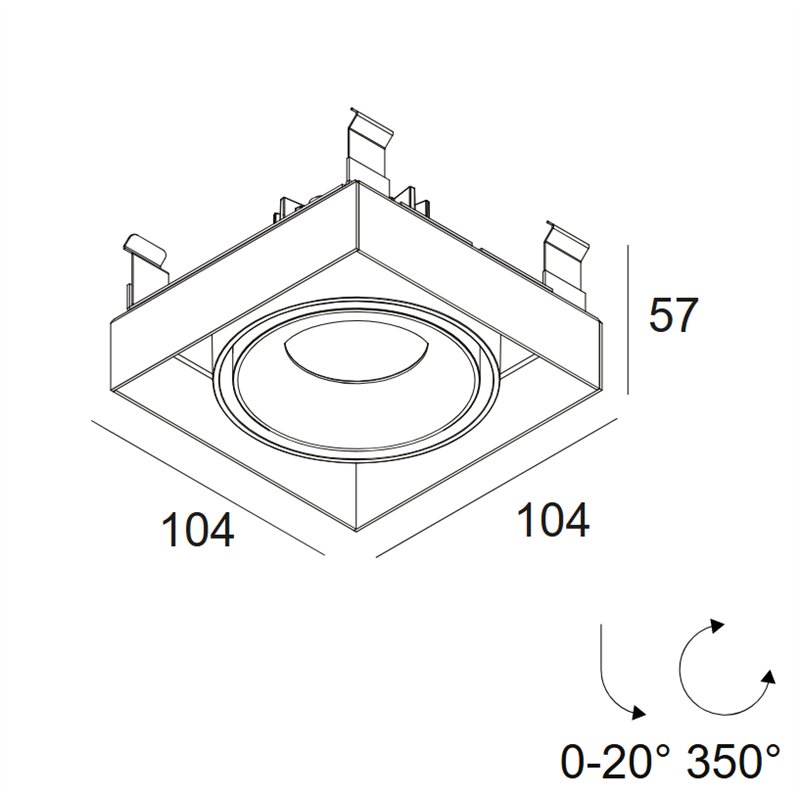Delta Light Minigrid In Trimless 1 recessed spot