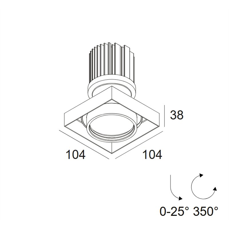 Delta Light Minigrid In Trimless 1 Hp spot encastré