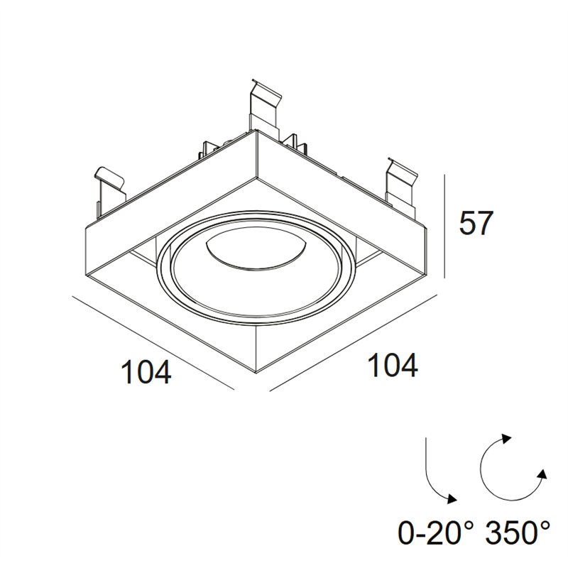 Delta Light MINIGRID IN TRIMLESS 1 SOFT Einbauspot