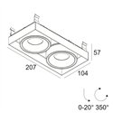 Delta Light Minigrid In Trimless 2 Inbouwspot