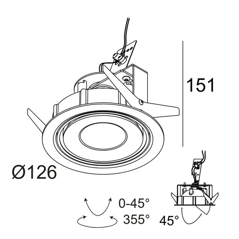 Delta Light Tweeter M St Soft recessed spot