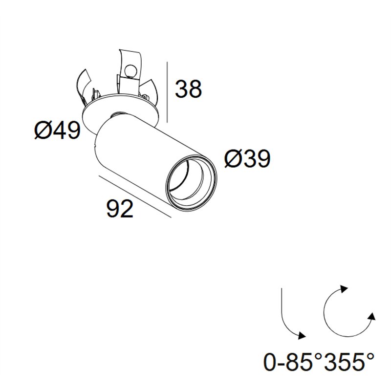 Delta Light Spy 39 Clip Focus spot encastré