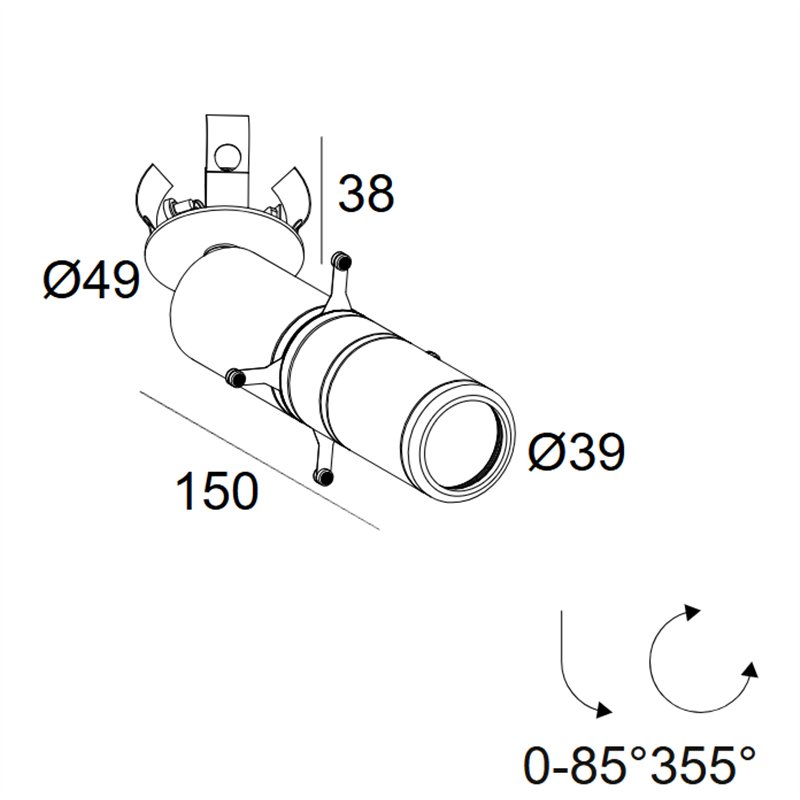 Delta Light Spy 39 Clip Framer Einbauspot