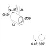 Delta Light Spy 39 Clip Wallwash recessed spot