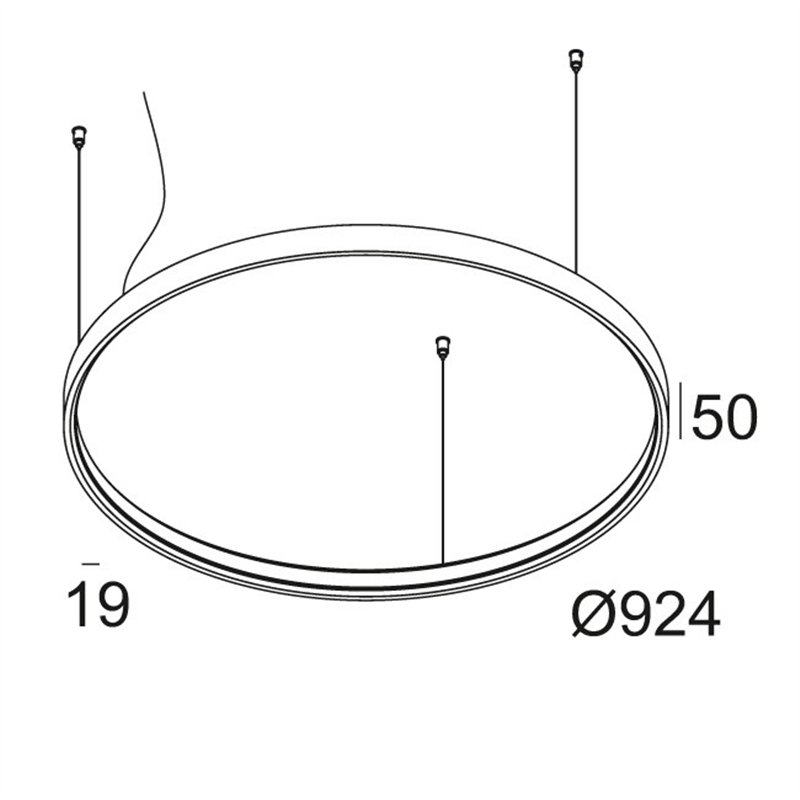 Delta Light SUPERLOOP HC 90 SBL Lampe suspendue