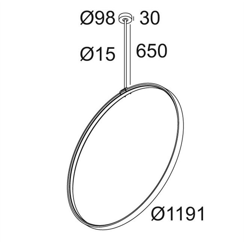 Delta Light SUPERLOOP VR 120 SBL Suspension lamp