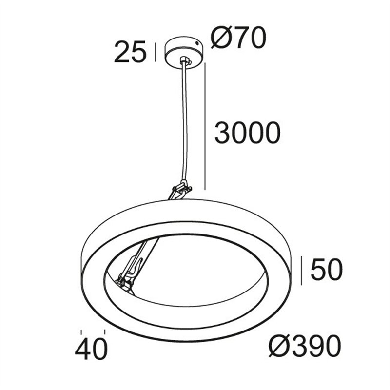 Delta Light SUPER-OH! XS 39 C DIM8 Suspension lamp