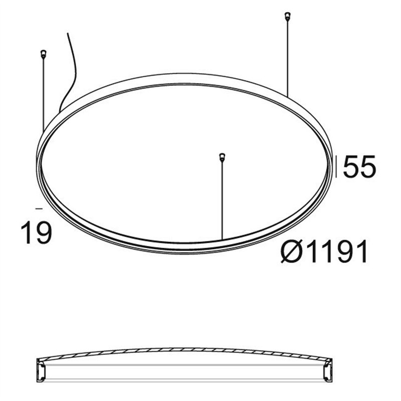 Delta Light SUPERLOOP PLUS HC 120 SBL Lampe suspendue
