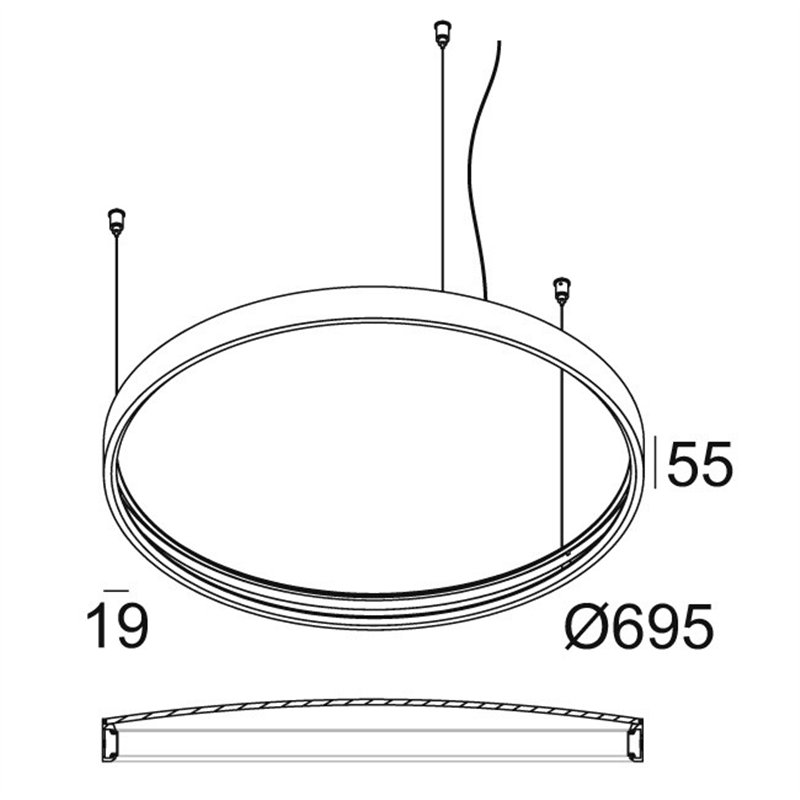 Delta Light SUPERLOOP PLUS HC 70 MDL Lampe suspendue