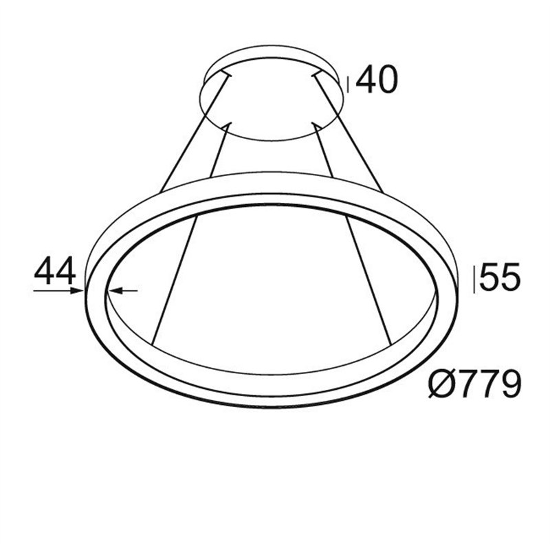Delta Light SUPER-OH! SLIM 80 CS SBL DOWN-UP Lampe suspendue
