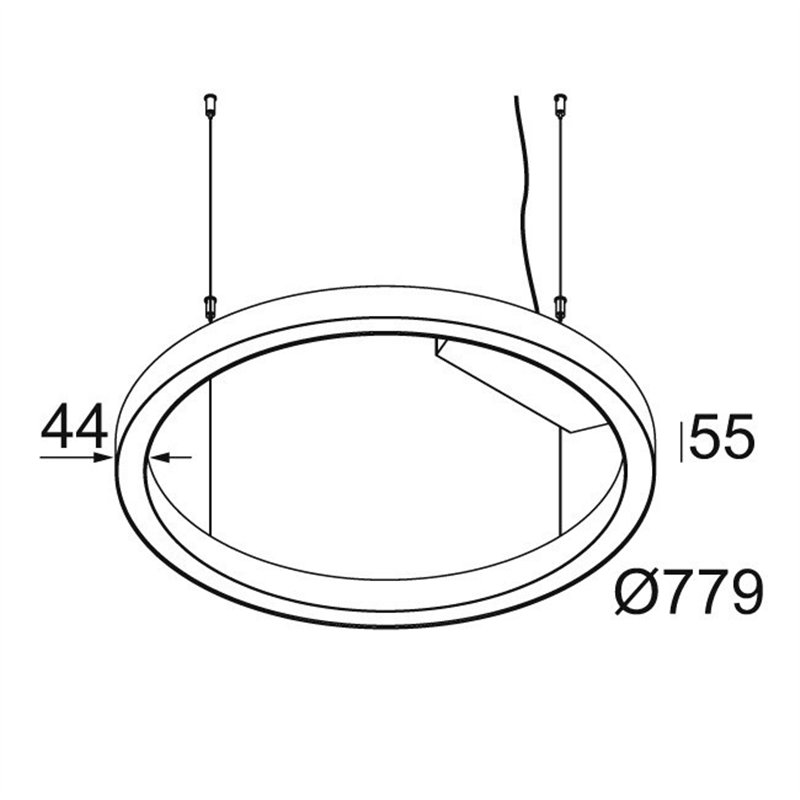 Delta Light SUPER-OH! SLIM 80 C SBL DOWN-UP Lampe suspendue
