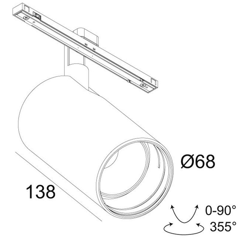 Delta Light SOLI - 66 NLT Q-DIM éclairage sur rail