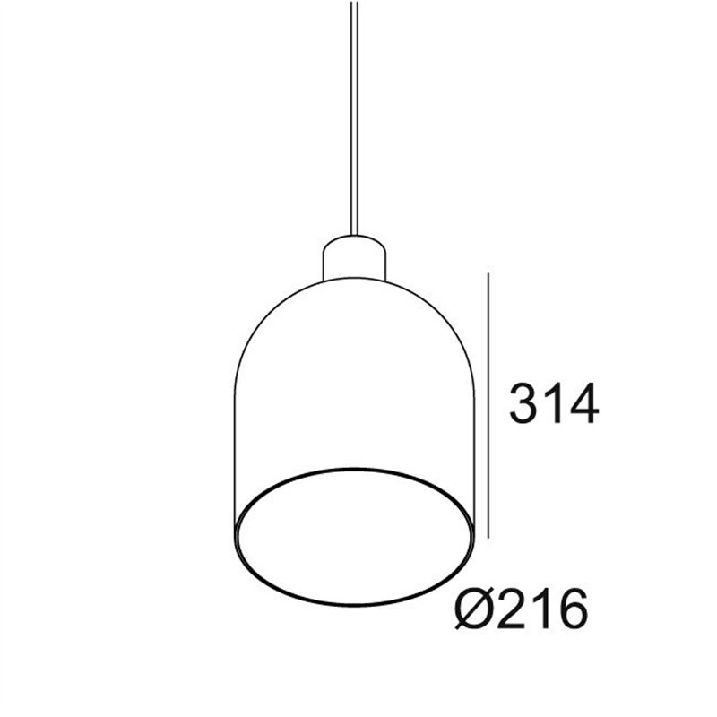Delta Light MANTELLO GLASS L2231 E27 AMBER Lampe a suspension